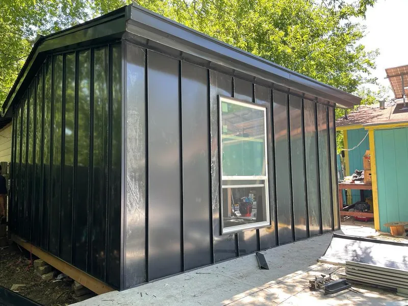 Black standing seam metal wall panels for Metal Roof Installation in Lynnfield